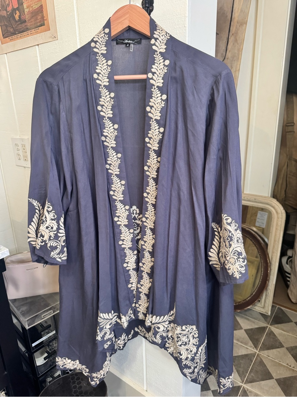 Women’s Kimono Steel Blue 2x